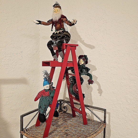 Other - Jester, Santa Claus Elf, Scarecrow Vintage Christmas Mardi Gras Figurines